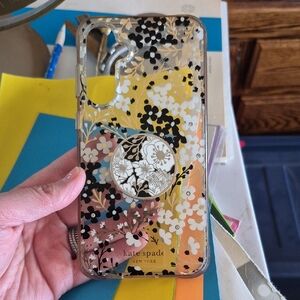 kate spade Floral Phone Case - Black and Gold Samsung S23 Fe